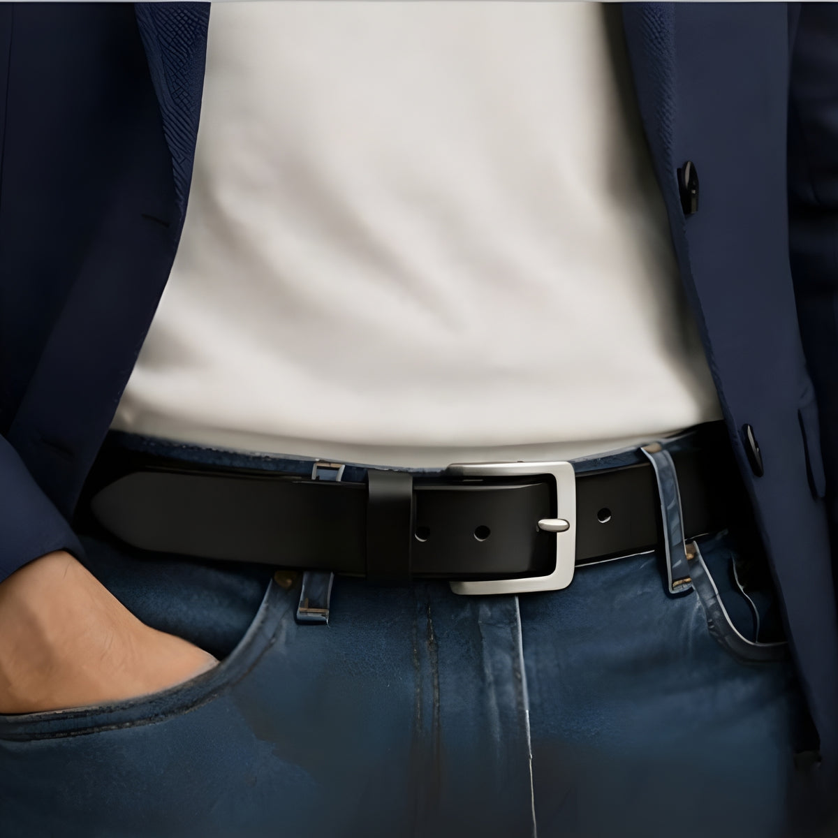 Meron Wide Leather Belt