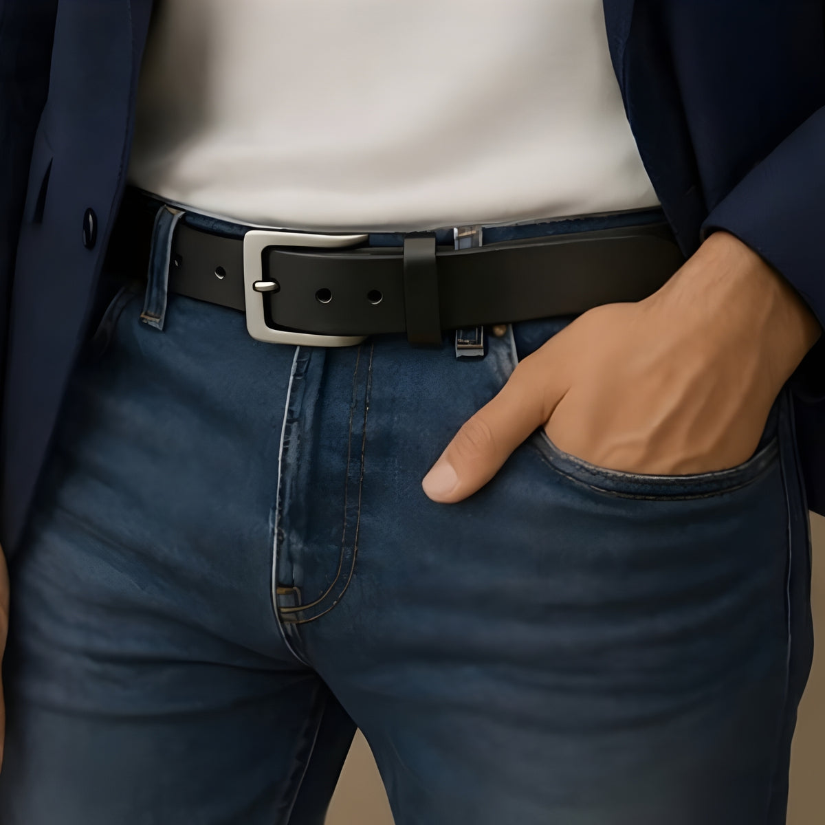 Meron Wide Leather Belt